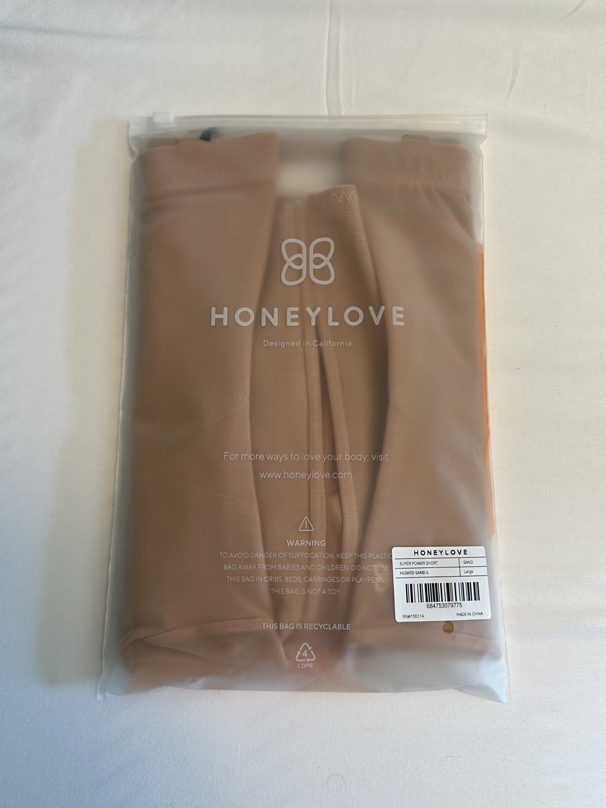 Honeylove Super Power Short L in color Sand