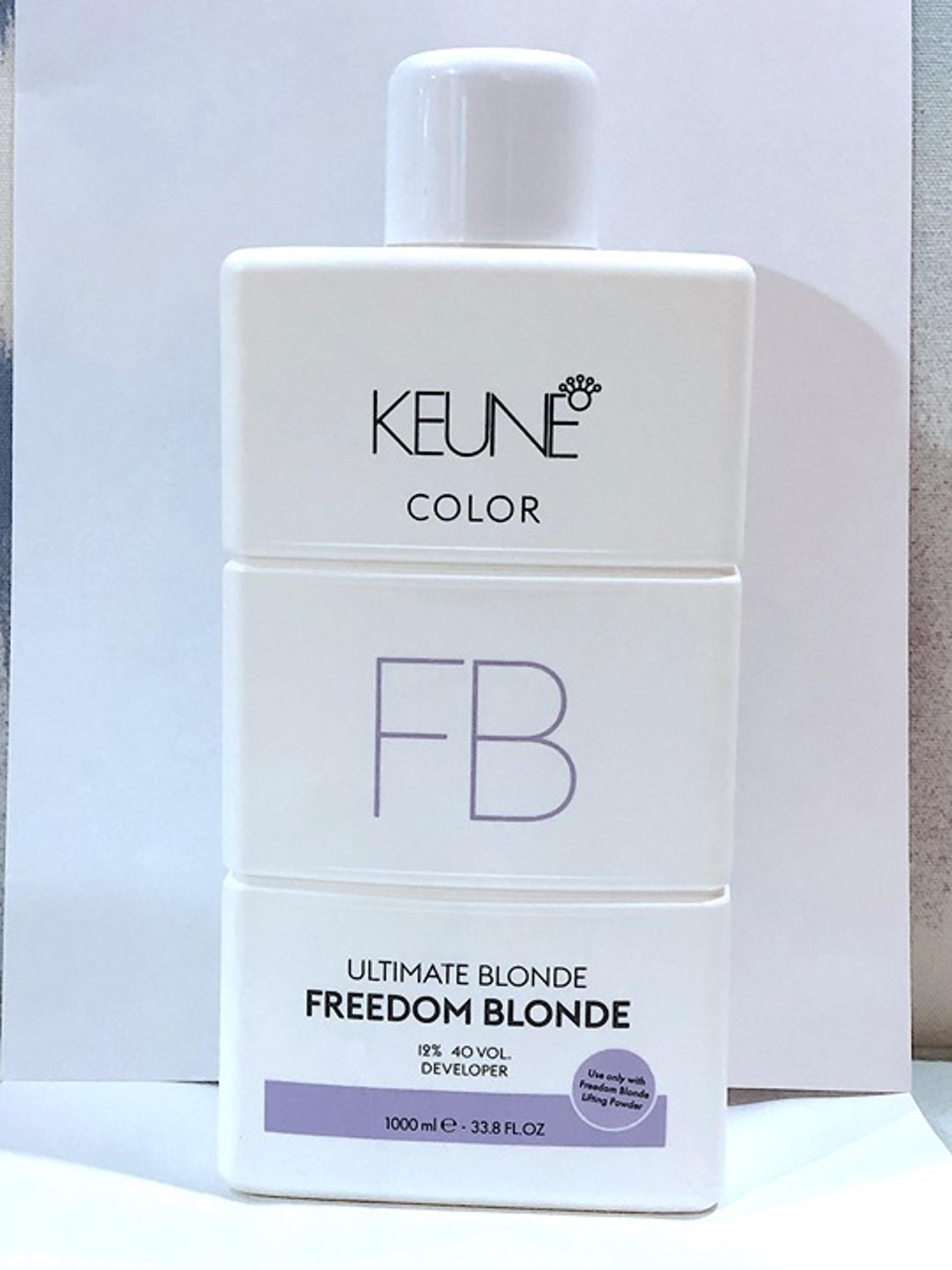 Keune Ultimate Blonde Freedom Blonde 12% 40 Vol. Developer Liter Size