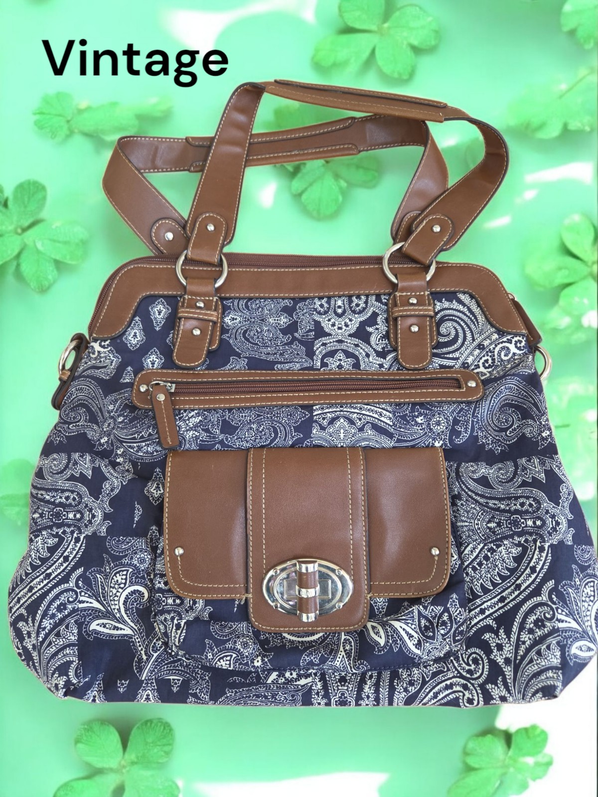 Chaps vintage paisley handbag tote purse