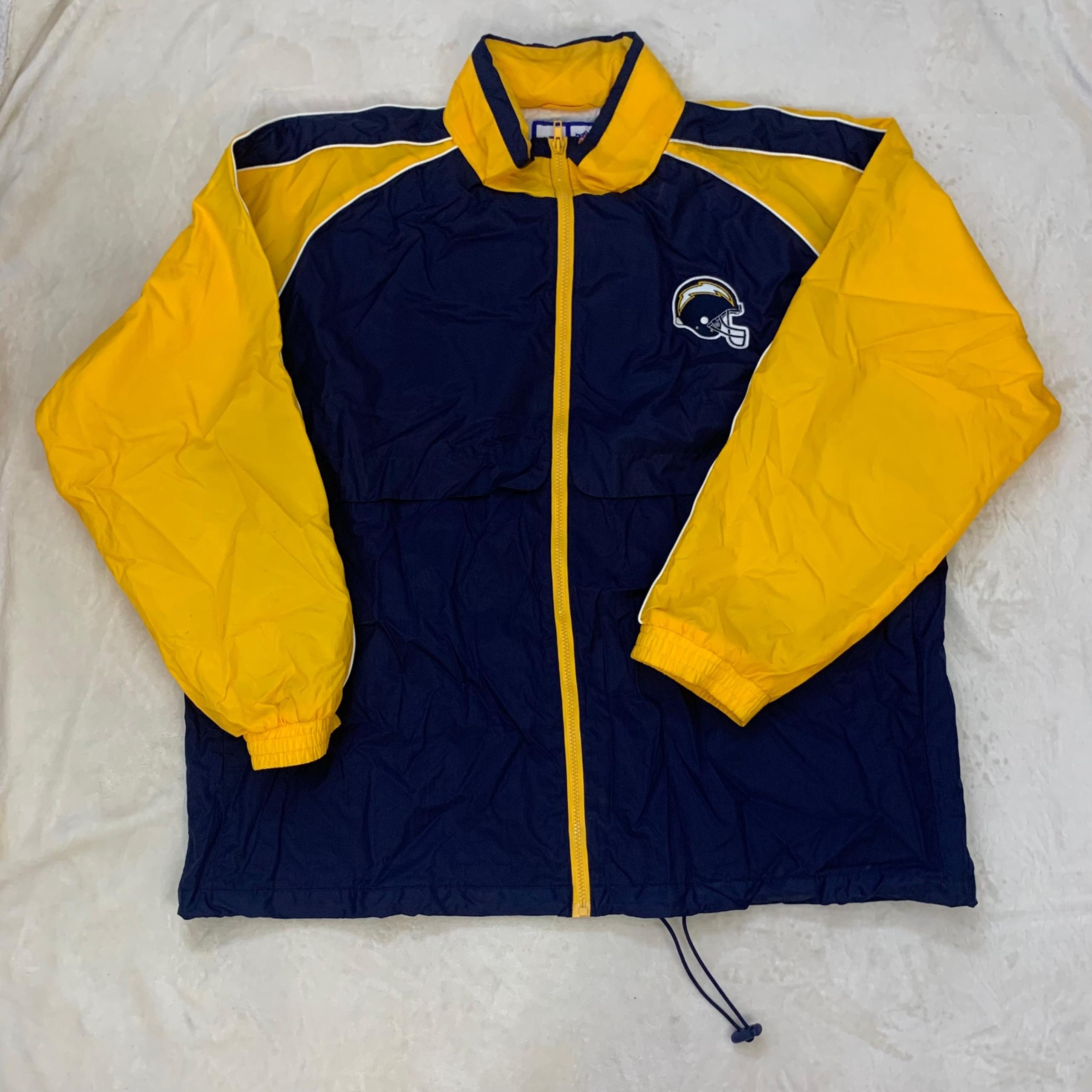 Logo Athletic Game Day San Diego Chargers Full Zip Windbreaker Jacket Mens XL