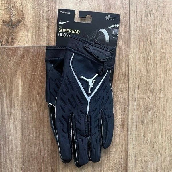 Nike Jordan Jumpman Logo Superbad 6.0 Football Gloves Men's Size 3XL Black