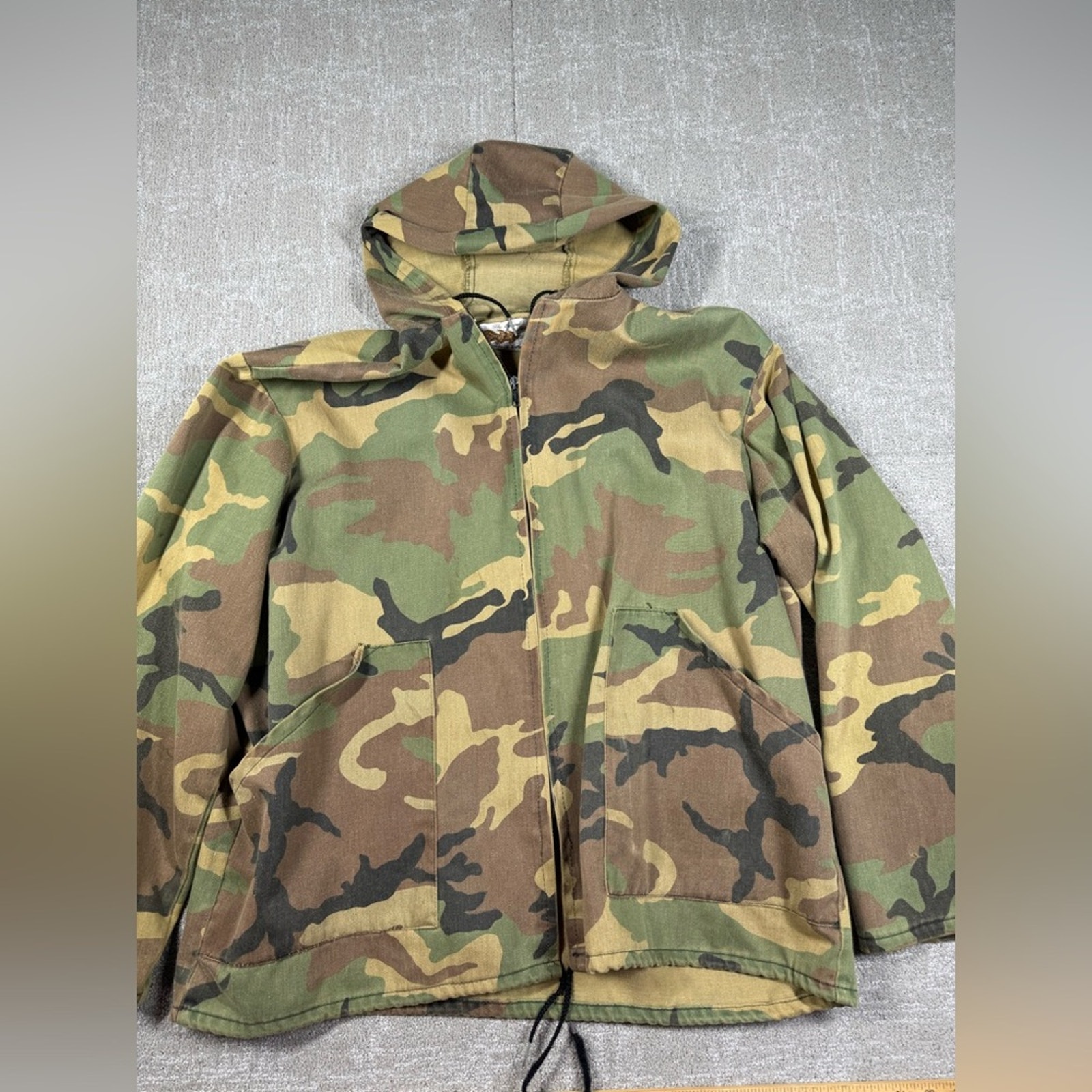 Vintage Field N Forest Men’s‎ Camo Hunting Jacket Hooded Made in USA Size XL