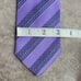 Ike Behar Two-tone Purple Striped Men's 100% Silk Classic Necktie NEW