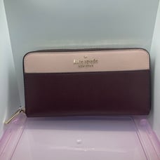 kate spade colorblock large continental wallet rose smoke