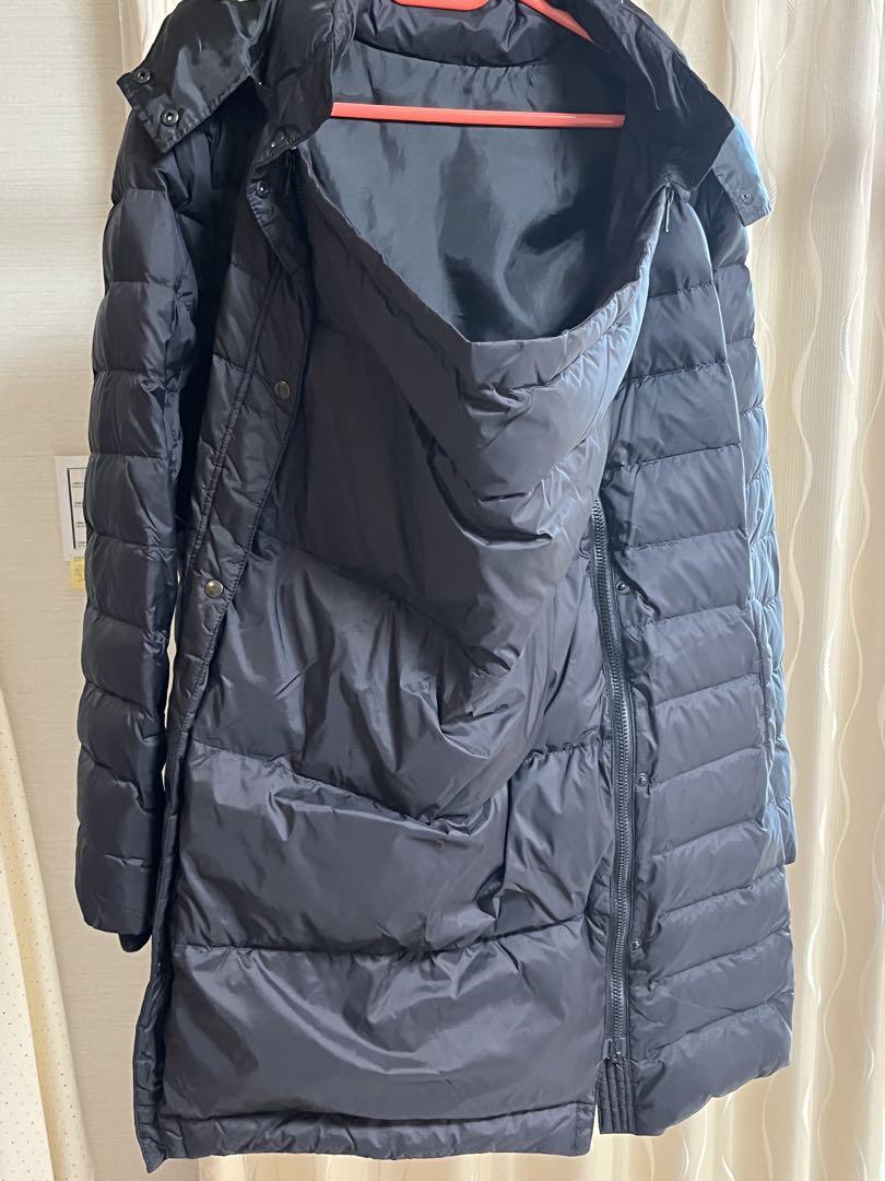 Black Down Coat, Mama Coat, Long Length