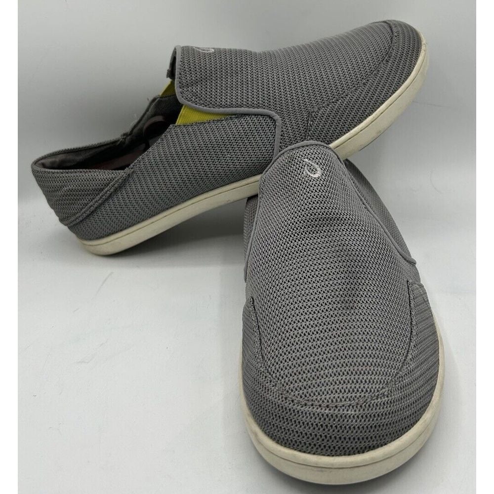 Olukai Nohea Mesh Slip On Casual Slip On Shoes Light Gray Men's Size 11.5 EUC