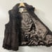 Harold’s Vintage Women’s Large Brown Rabbit Fur Vest Old Money Luxury Mobwife