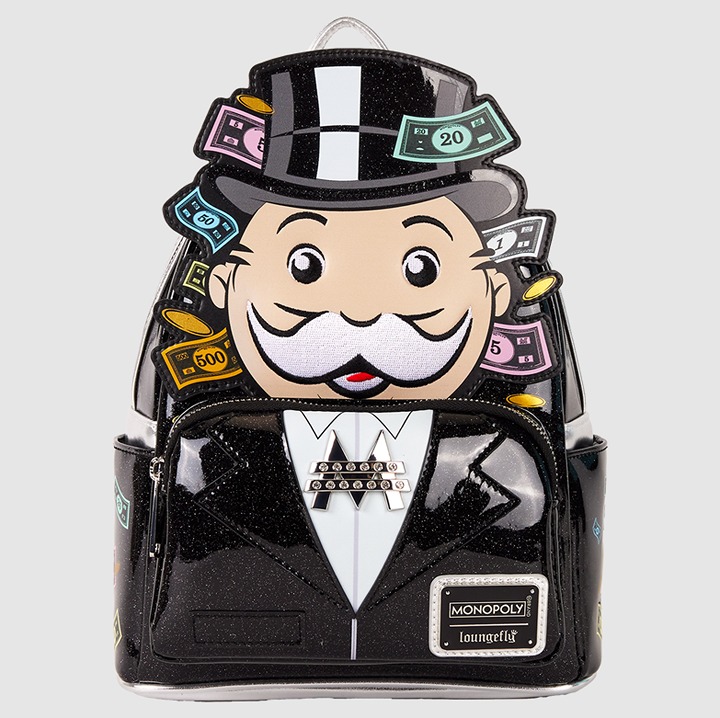 Monopoly 90th Anniversary Pennybags Glitter Cosplay Mini Backpack
