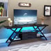 55 TV Stand with Power Outlet for TV up to 65 Inch, LED