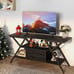 55 TV Stand with Power Outlet for TV up to 65 Inch, LED
