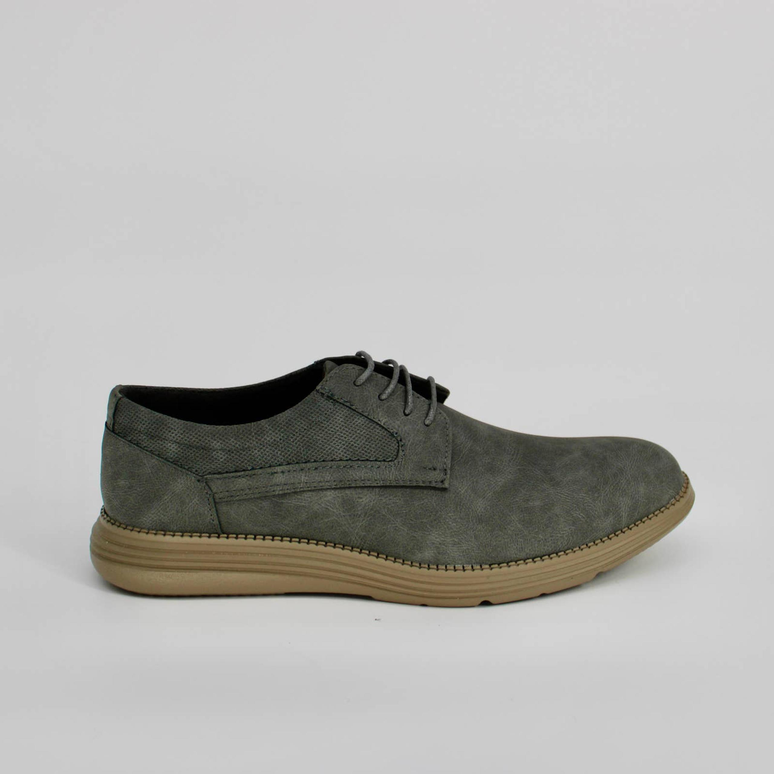 Adolfo Gianluca Plain Toe Casual Oxford Shoes Size 9.5 Grey Faux Leather NEW