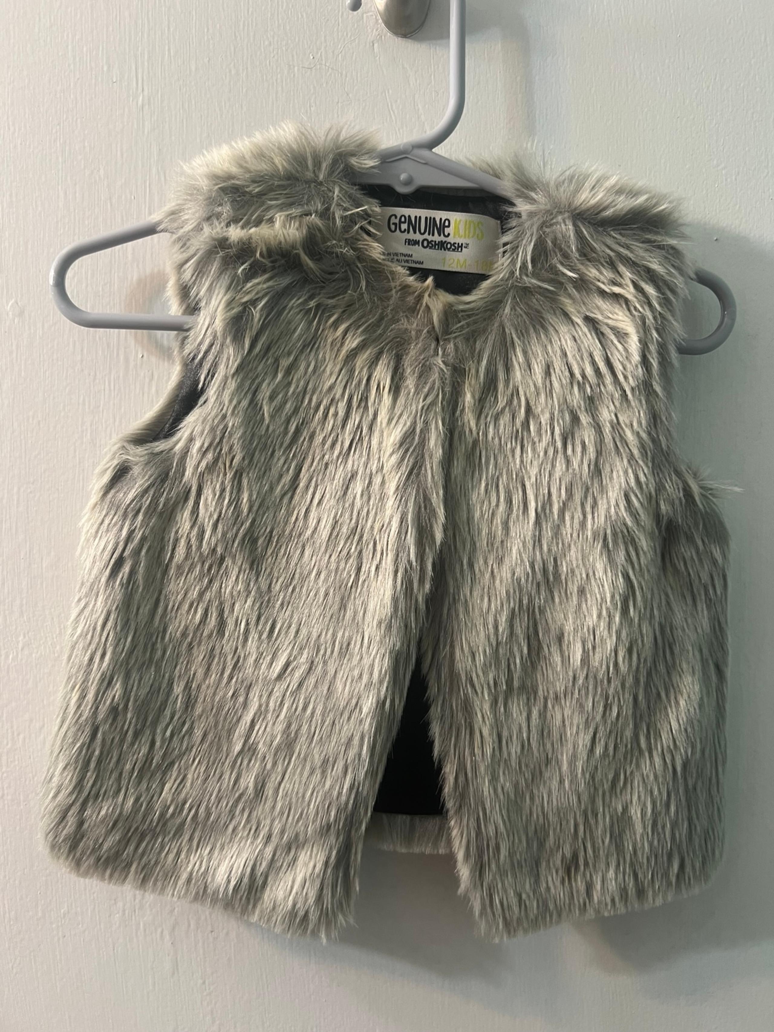 Gray Fur Vest