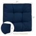 Costway 21 x 21 Patio Chair Seat Cushion 2 PCS Indoor/Outdoor Pads Navy