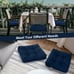Costway 21 x 21 Patio Chair Seat Cushion 2 PCS Indoor/Outdoor Pads Navy