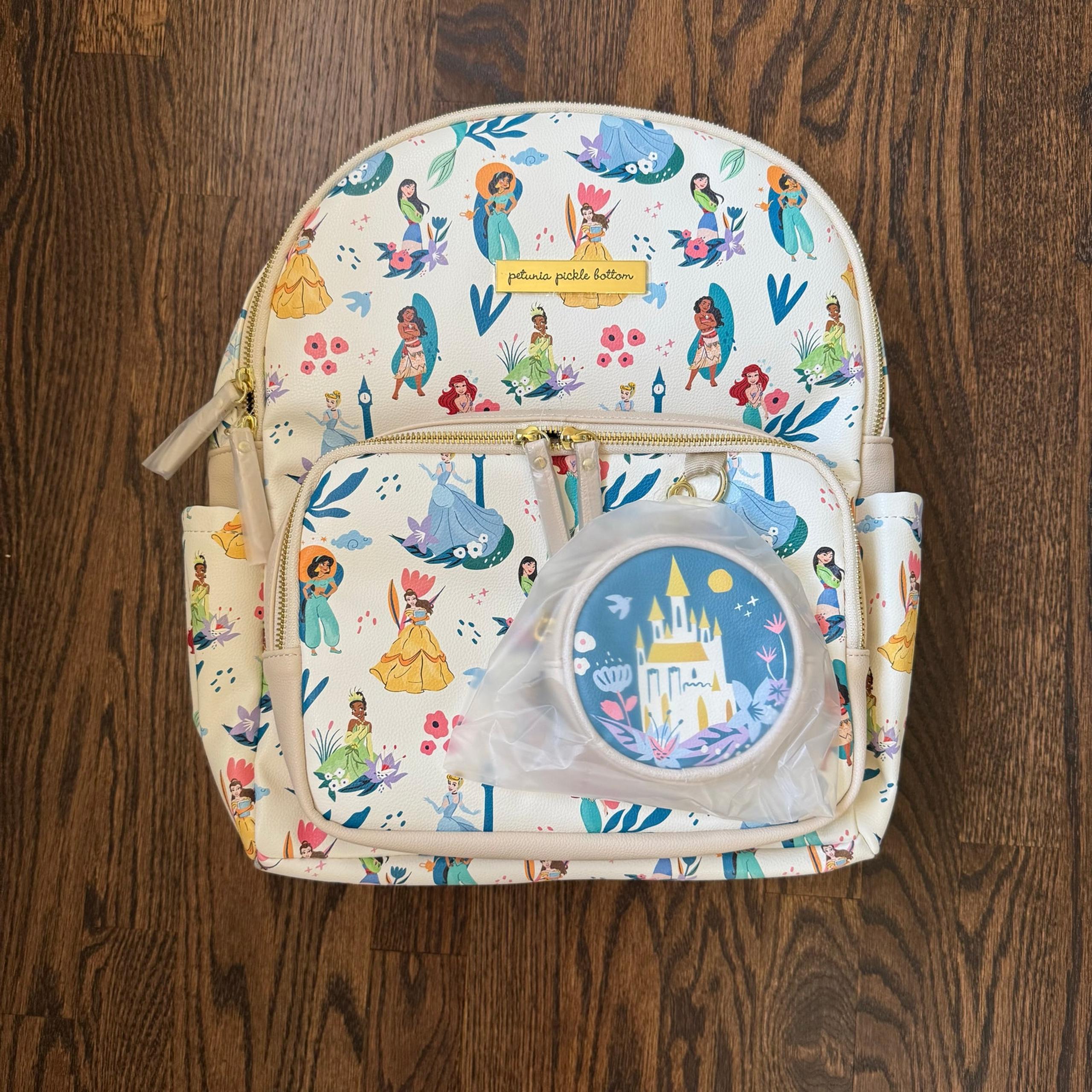 NWT Petunia Pickle Bottom Disney Princess Courage & Kindness Diaper Bag Backpack