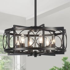 ZLNIDJIA 15.7 Black Chandelier