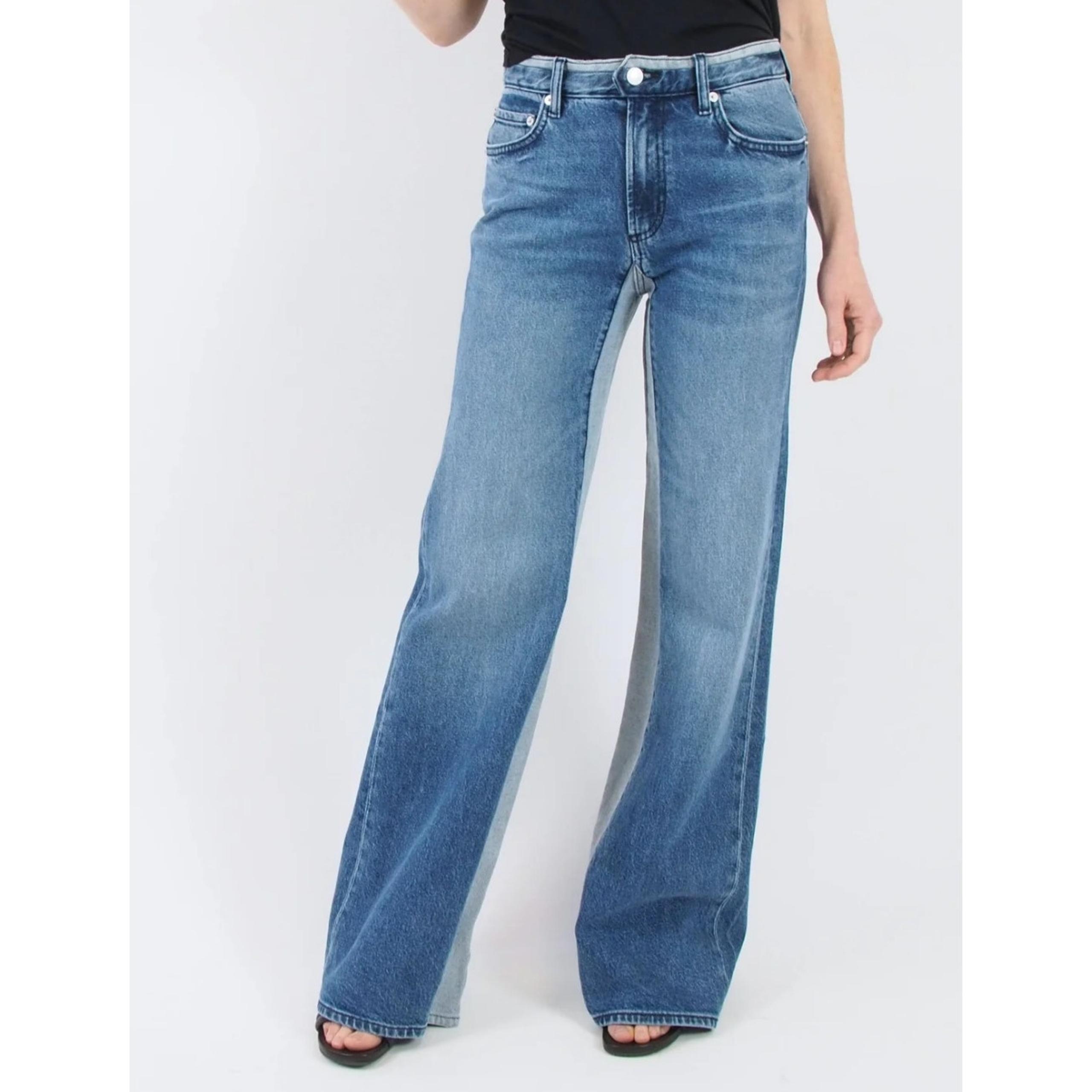 NWT Daily Blue Denim Virgo Champlain Wide Leg Denim Jeans - AG Adriano Goldschmied