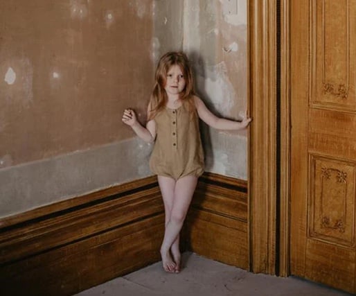 The Simple Folk Freedom Romper Camel Kid’s Size 9/10Y