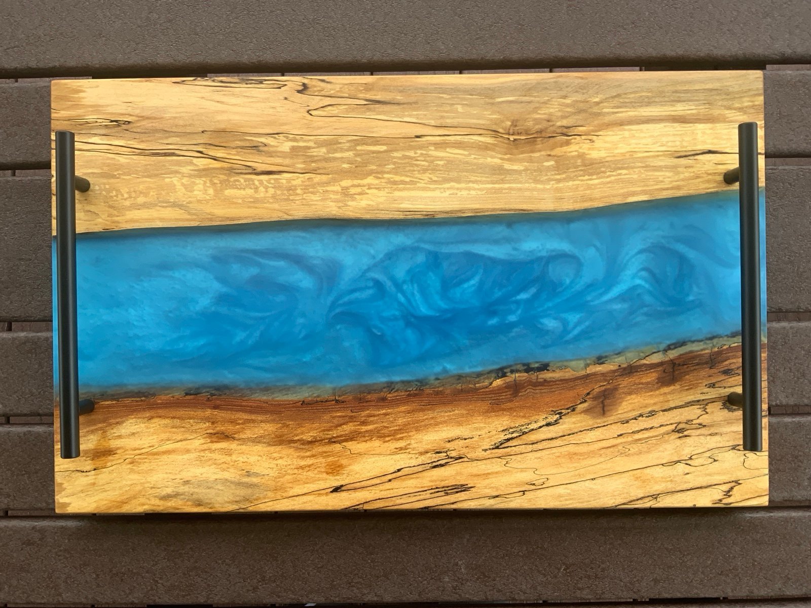 Maple Live Edge & Epoxy Resin Charcuterie Board!