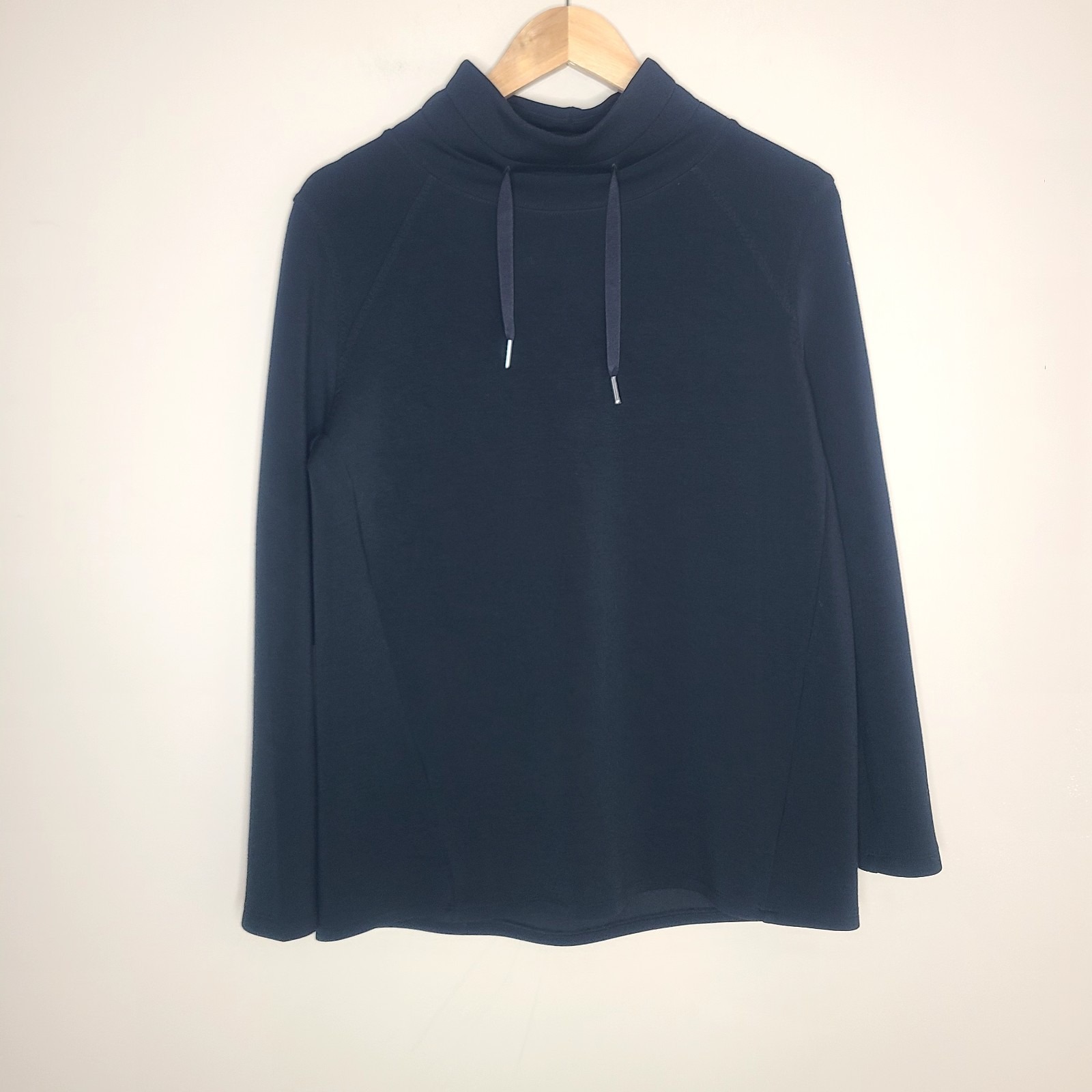 Spanx Pullover Top Women Black AirEssentials Got Ya Covered Sweatshirt Size S