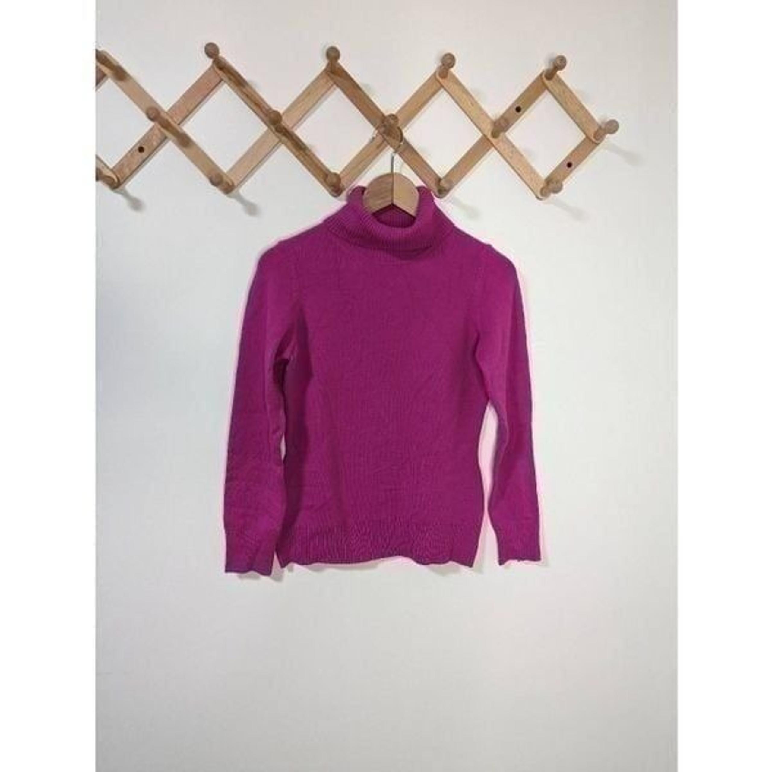 French Connection Magenta Pink Turtleneck Knit Pullover Sweater - Size M