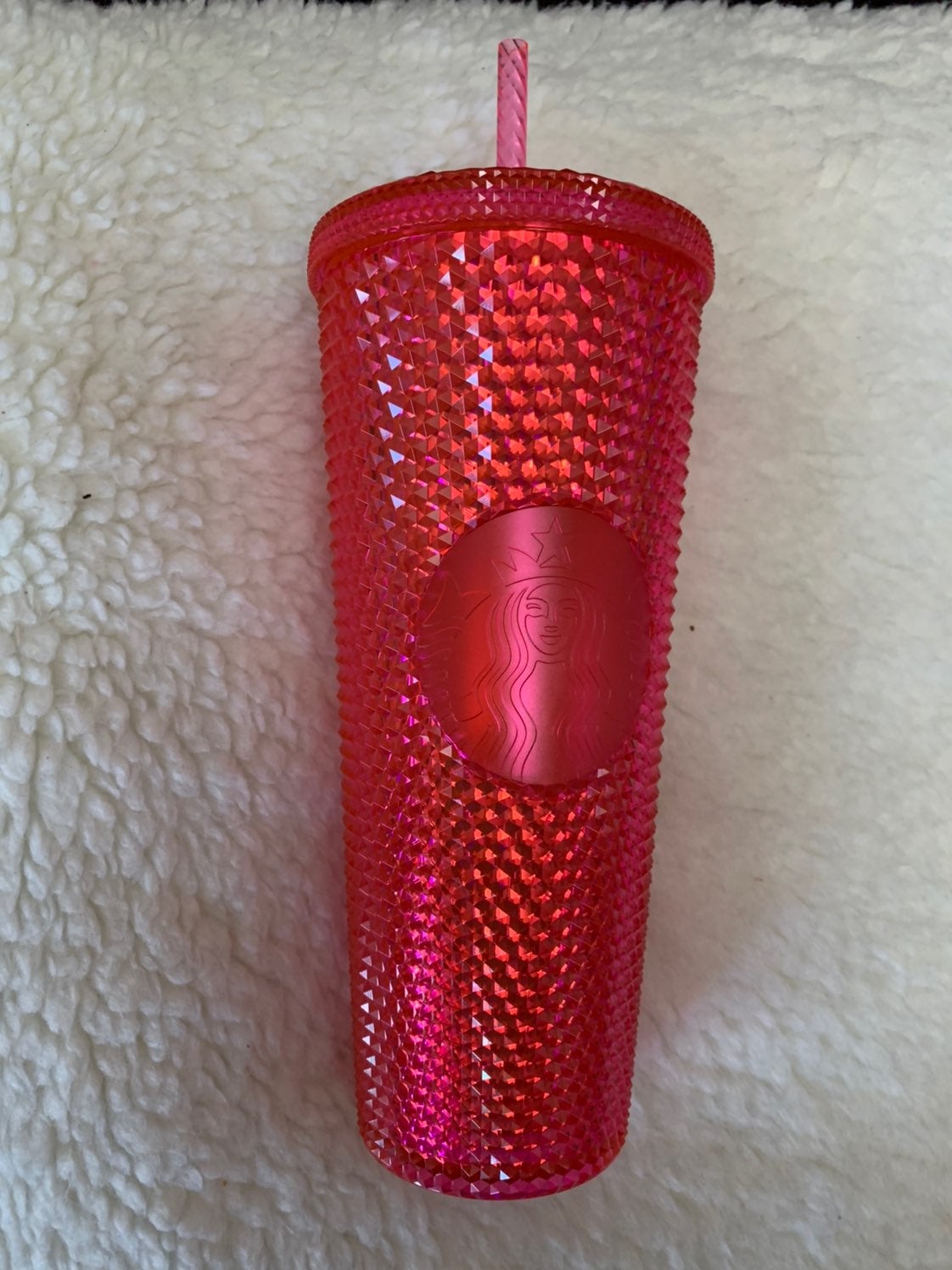 Starbucks Hot PINK studded tumbler