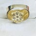 10k Yellow Gold Flower Halo Star Diamond Cut CZ Engagement Wedding Ring Size 5.5