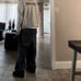 black denim baggy jeans