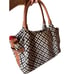 Kate Spade New York Canvas & Leather Shoulder Bag Logo Jacquared Lining 2 straps