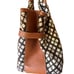 Kate Spade New York Canvas & Leather Shoulder Bag Logo Jacquared Lining 2 straps