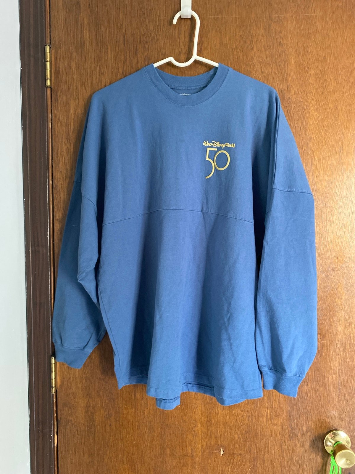 Disney Spirit Jersey 50 Mickey Mouse 50th Anniversary Blue Large Shirt