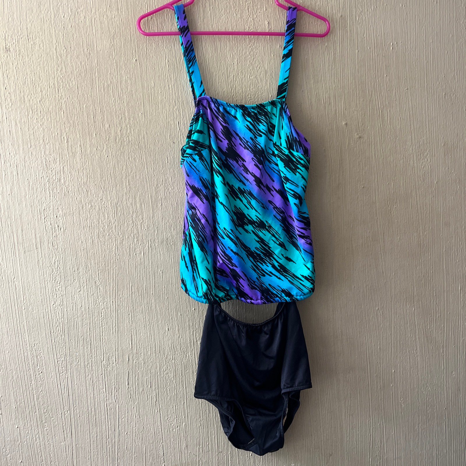 Maxine of Hollywood Women's Size 18w 2pc swim top tankini bottom Swimsuit set