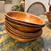 Vintage Mid Century Modern Wood Parquet Bowl set. Various sizes