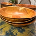 Vintage Mid Century Modern Wood Parquet Bowl set. Various sizes