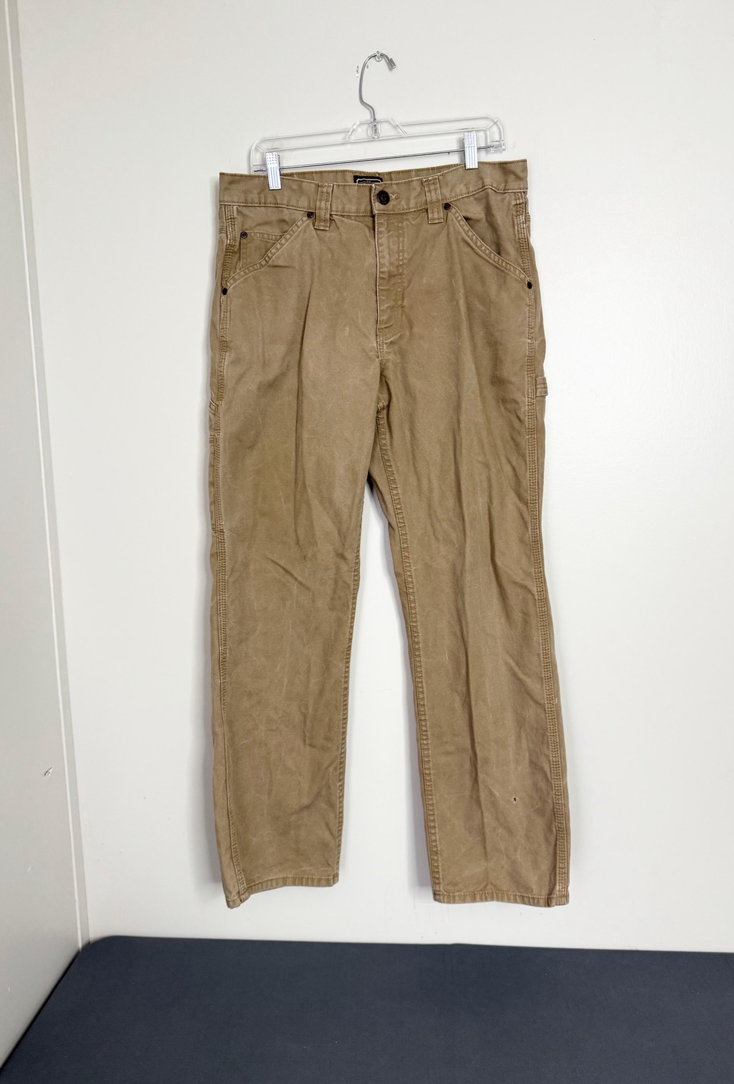 C. E. Schmidt Jeans Men's 34x32 Brown Duck Canvas Work Wear Carpenter Pants