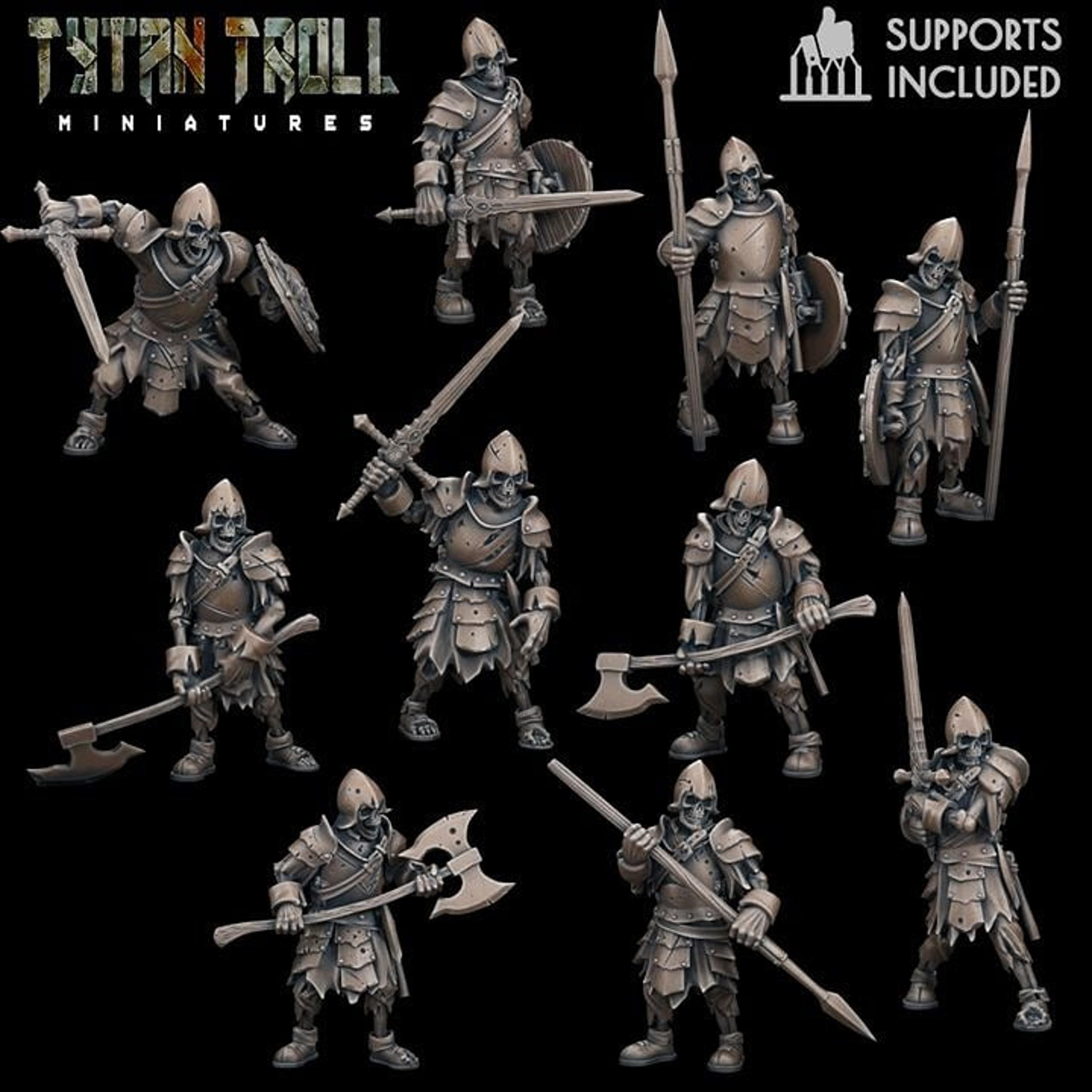 Skeleton Guards 10 pack 3d printed for table top games
