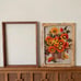 Vintage Mid Century Flower Crewel Art