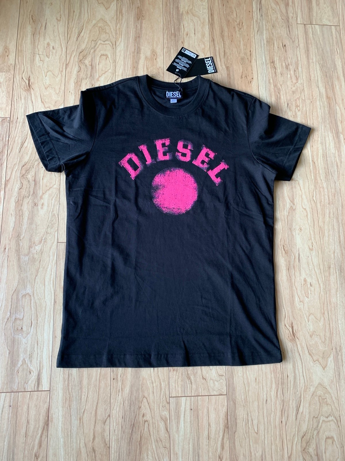 関税込【DIESEL】Diegor K67 short sleeve T-shirt★Black★ロゴ Diesel T-DIEGOR black tee short sleeve men size M