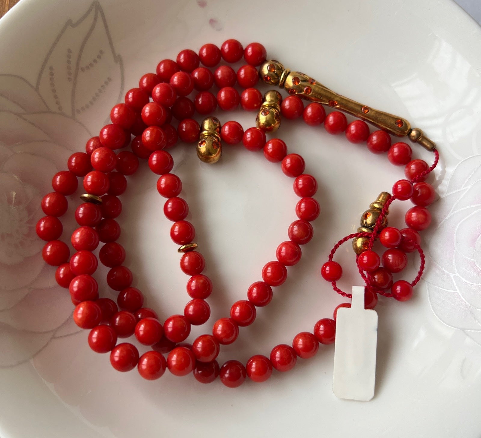 Coral Marjan Tesbih 99 beads
