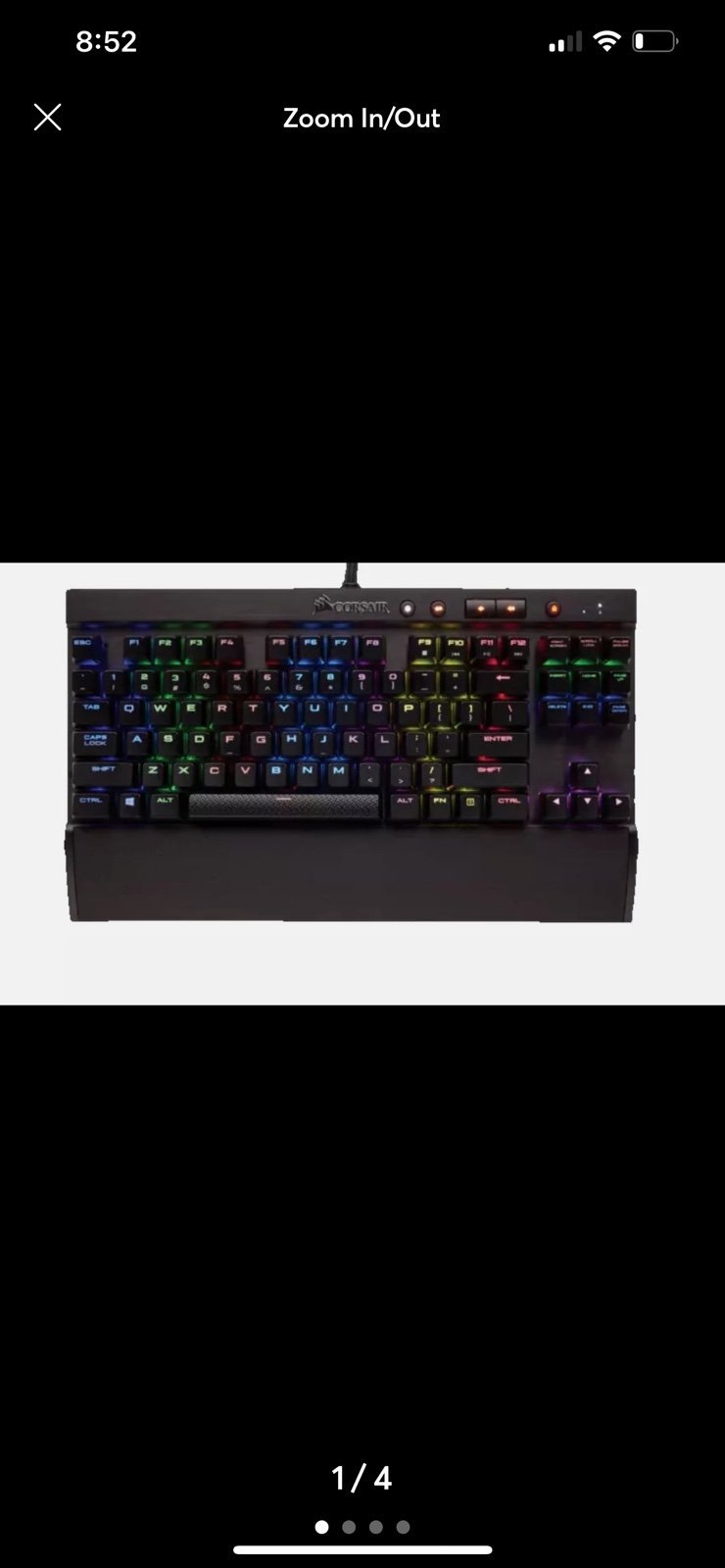 Corsair K65 RGB Lux keyboard