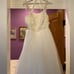 A line princess wedding dress with tulle and pearls and sequined flowers