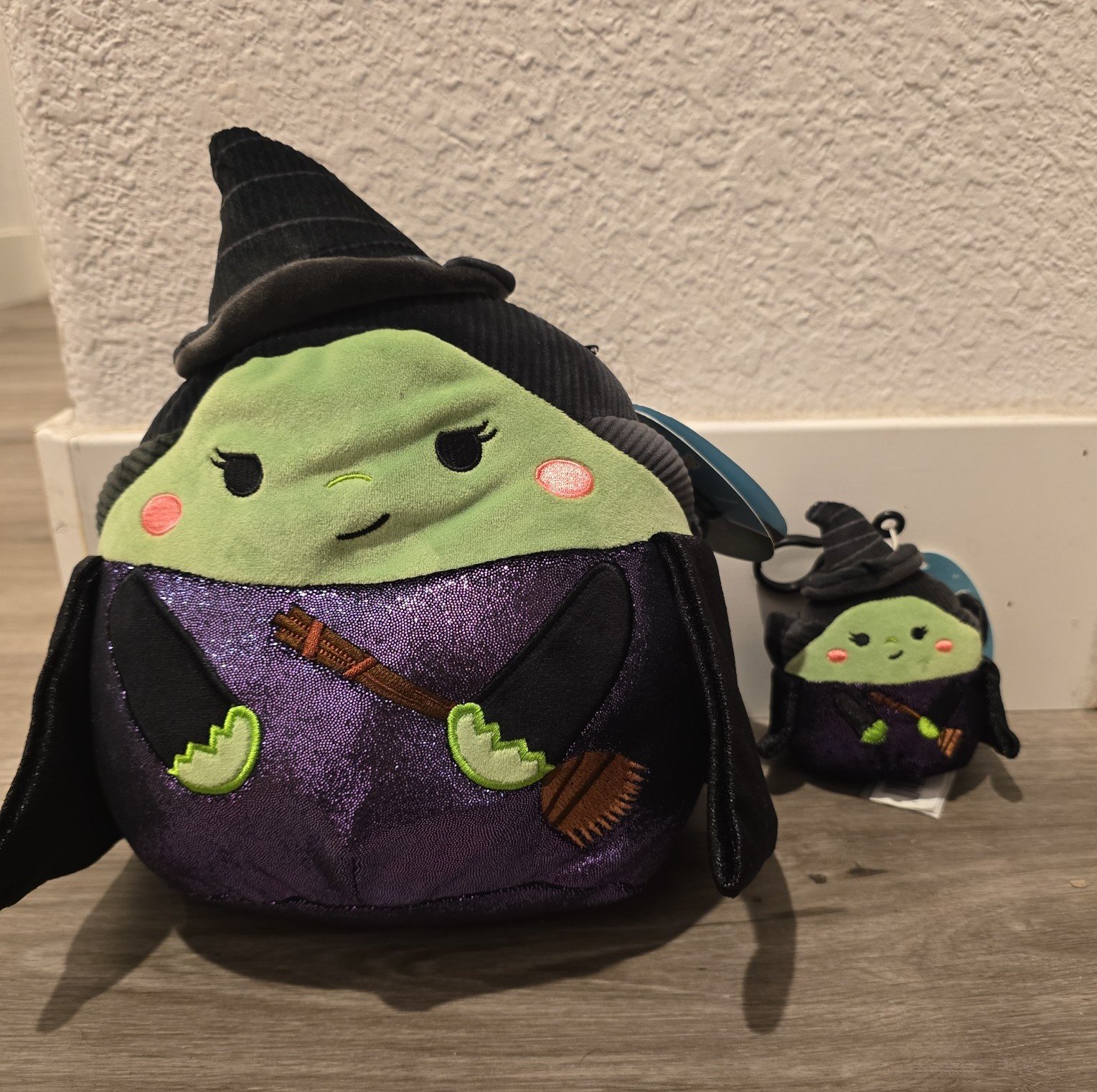 Wicked Elphaba Squishmallows 10 plush and Clip Keychain