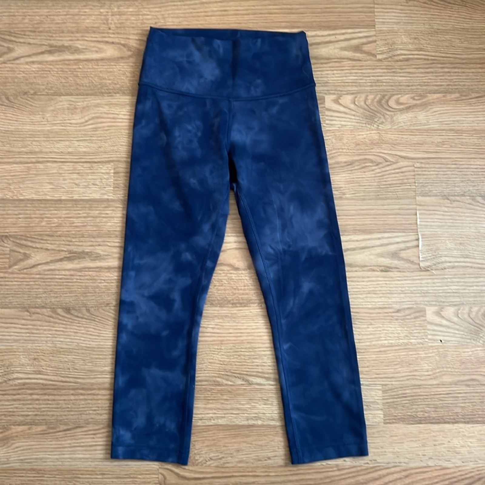 Lululemon Wunder Train High-Rise Crop 21 Diamond Dye Shade Naval Blue