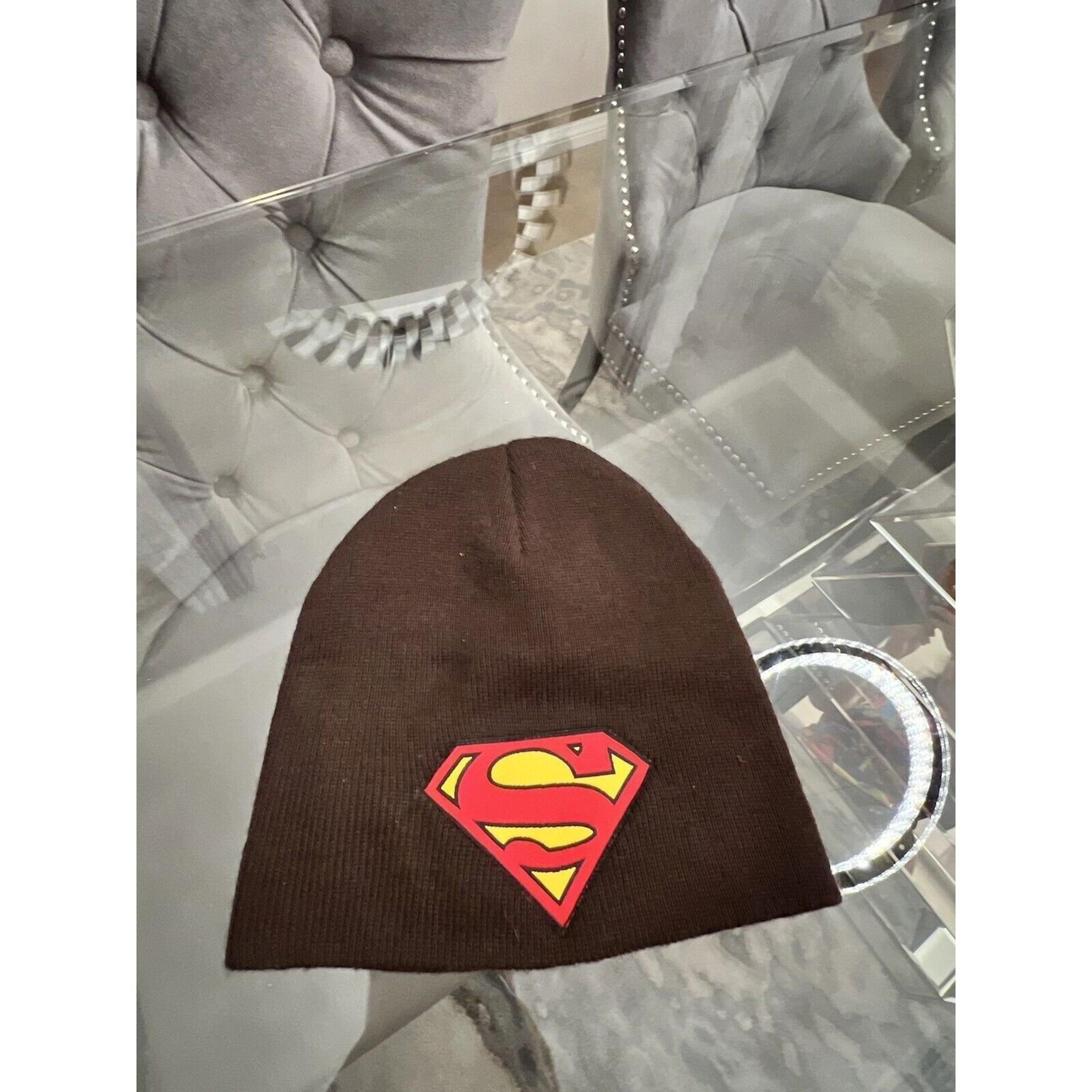 Superman Beanie Hat Red Yellow Youth Size OS