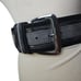80's Vintage Rocker Gray/Black Snake Leather Elastic Cinch Waist Belt