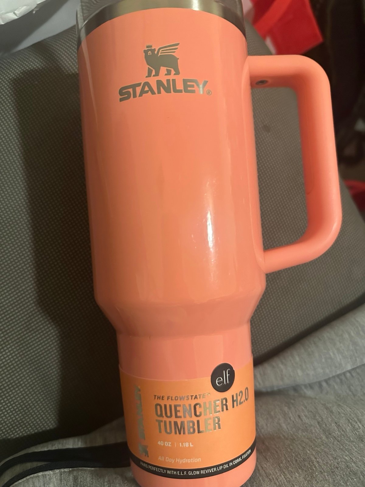 Stanley 40 oz Stainless Steel H2.0 FlowState Quencher Tumbler coral fixation elf