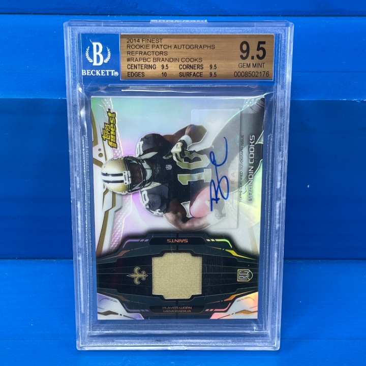 2014 Topps Finest Refractor BRANDON COOKS Autograph Patch Card RPA Auto BGS 9.5