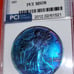 1987 American Silver Eagle MS-70 Color Toned