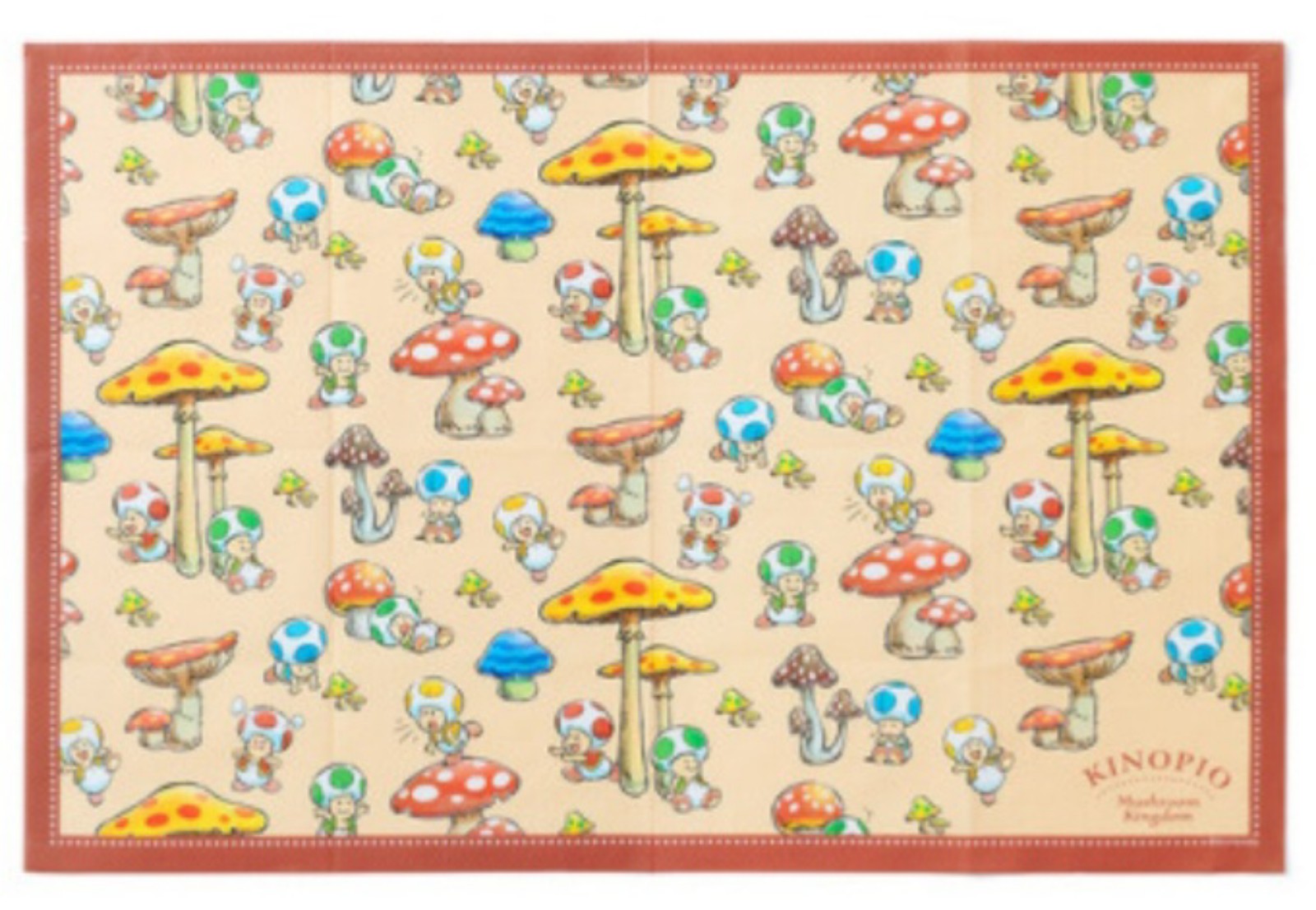 BNIP Japanese Imported Kinopio Leisure Sheet. With Toad & friends printed on it.
