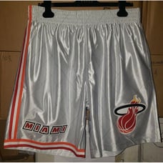 Mitchell & Ness 1996 Miami Heat Platinum 75th NBA Swingman Shorts Men's Size XL